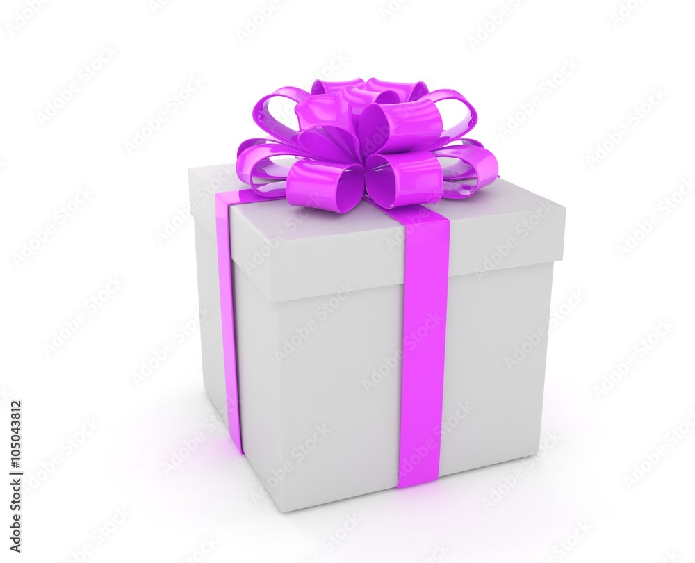 gift box with bows isolated on white gift box with bows isolated on white