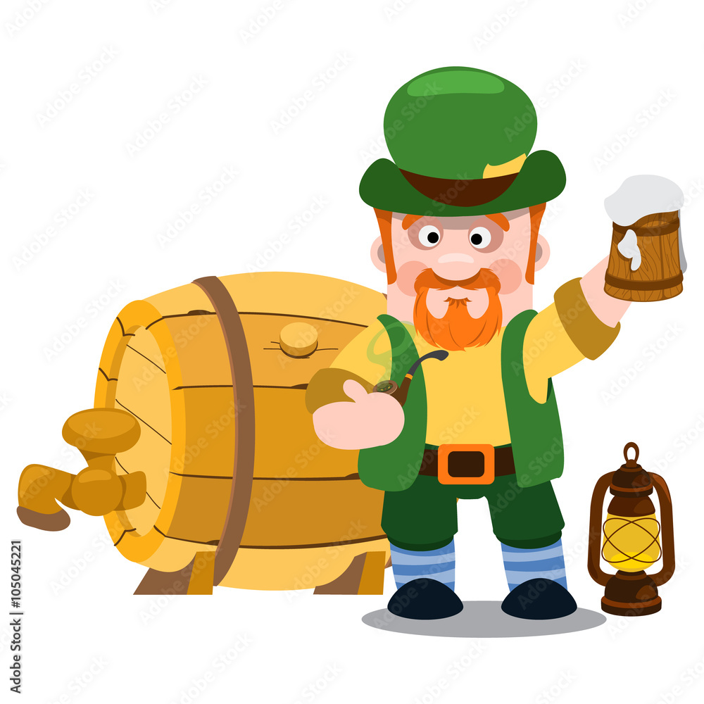 Man in the Irish pub. St. Patrick s Day. Man in the Irish pub. St. Patrick s Day.