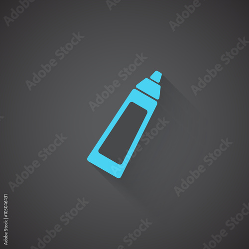 Flat Baby Bottle web app icon on dark background