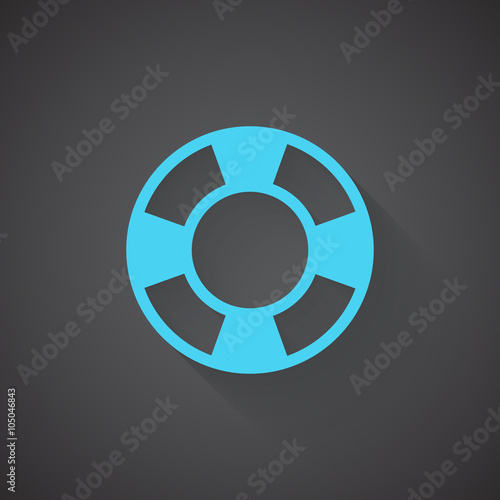 Flat Life Buoy web app icon on dark background