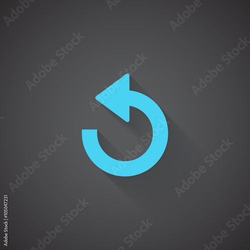 Flat Undo web app icon on dark background