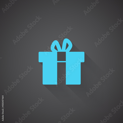 Flat Gift web app icon on dark background