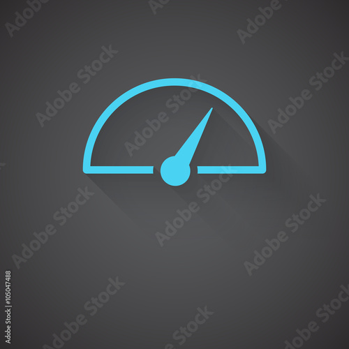 Flat Speed Meter web app icon on dark background