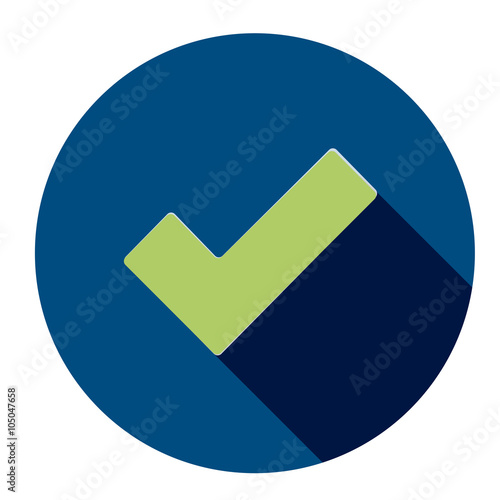Green TICK Vector Flat Style Icon