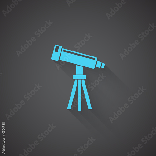 Flat Telescope web app icon on dark background