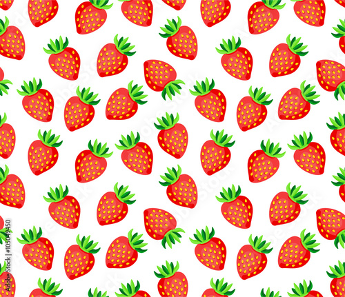 milk and strawberry seamless vector pattern