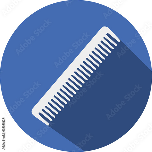 Flat Icon Hair Brush Blue
