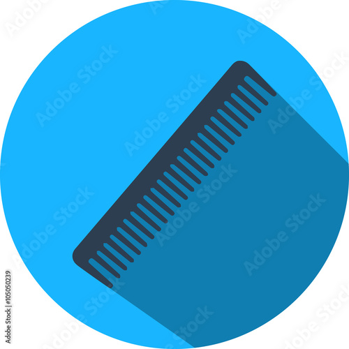 Flat Icon Hair Brush Blue