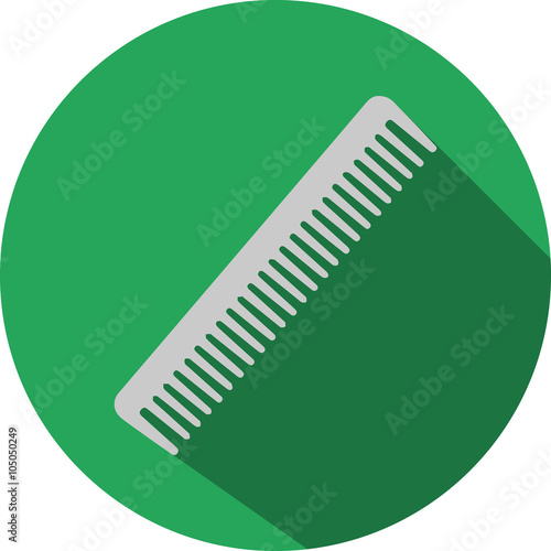 Flat Icon Hair Brush Green