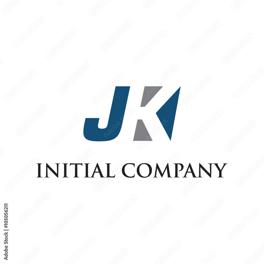 initial letter logo JK