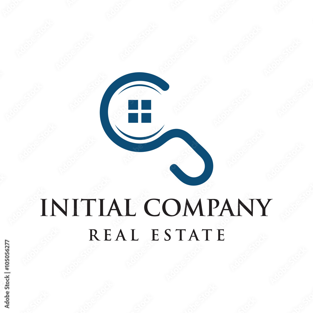 initial letter logo S abstract , search icon real estate initial letter logo S abstract , search icon real estate