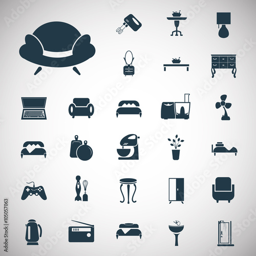 Set of twenty seven house icons