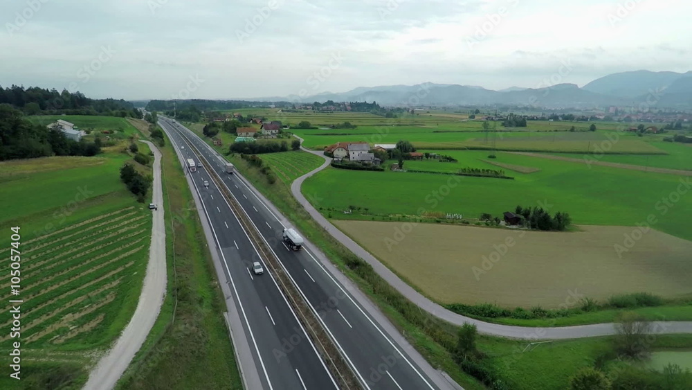 The main highway in a small country The main highway in a small country