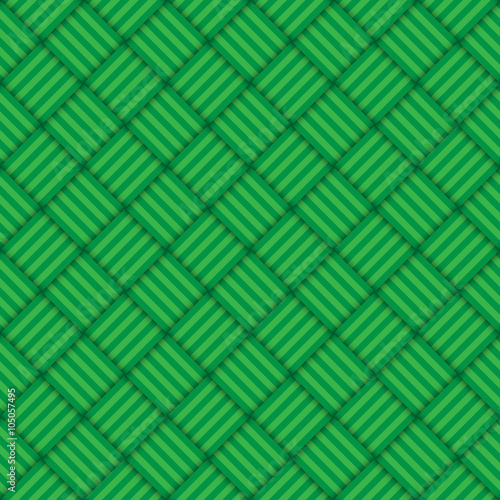 Green abstract geometric square seamless pattern background, Vector illustration.