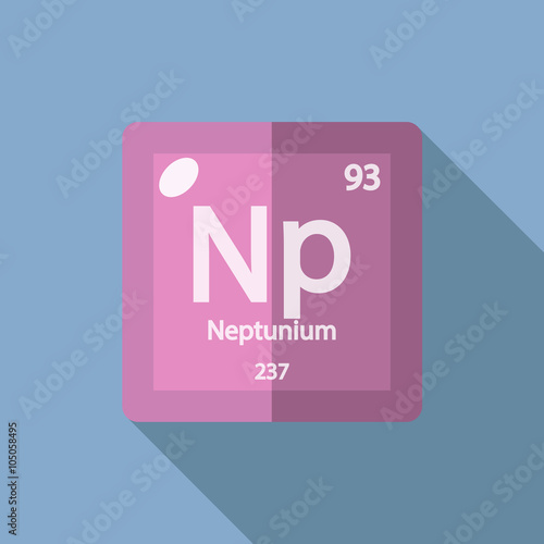 Chemical element Neptunium Flat