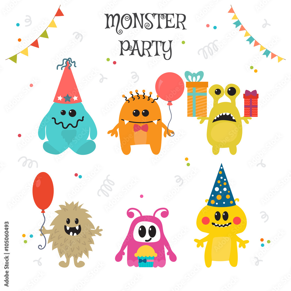 Cute little monsters birthday party Cute little monsters birthday party