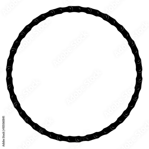 Chains circle frame. Include pattern brushes of chains
