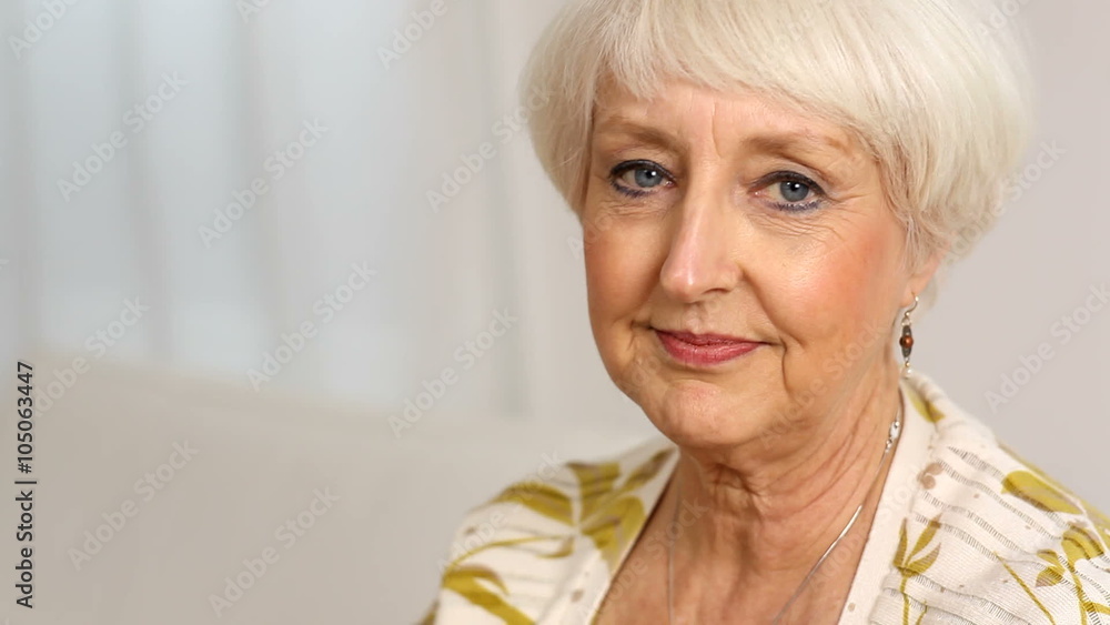 Senior woman with cup of coffee