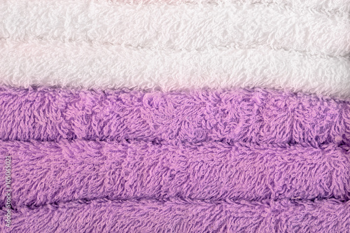 texture of five colored towels