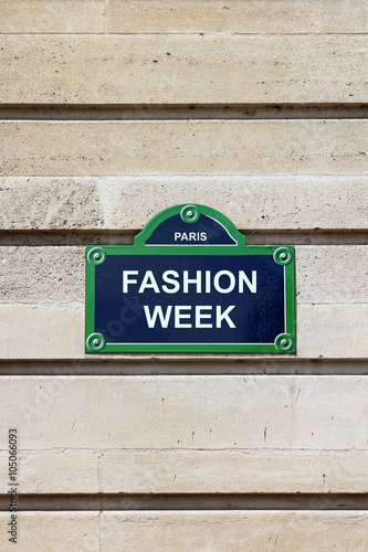 Paris - street name sign - Fashion Week photo