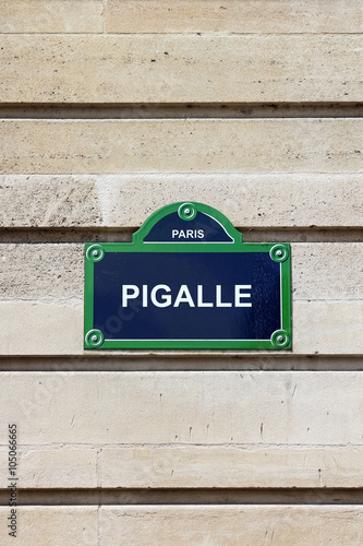Paris - plaque de rue - Pigalle