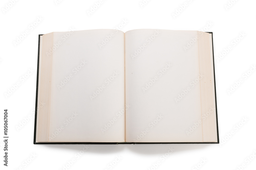 Blank white pages in an open book Blank white pages in an open book