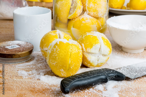 Photography Making preserved Moroccan lemons