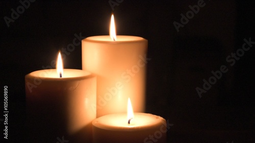 Three Pillar Candles Footage