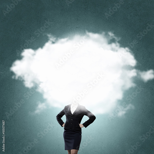 Cloud headed woman