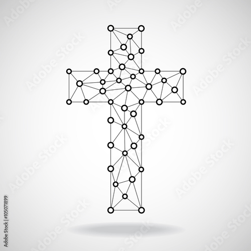Abstract cross. Christian Symbol