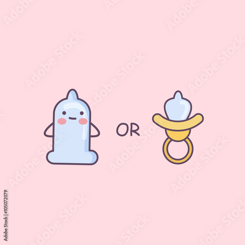 Condom with baby pacifier