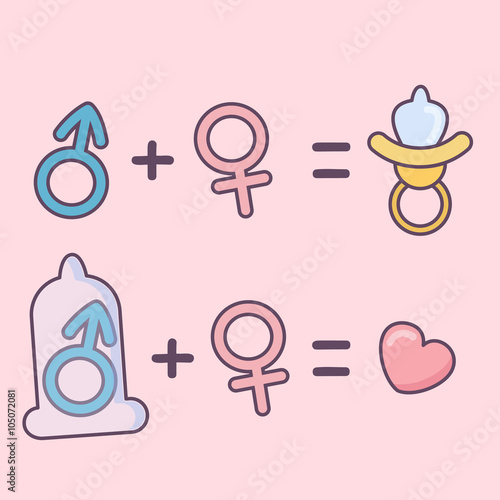 Cartoon Condom with love