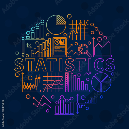 Bright statistics illustration
