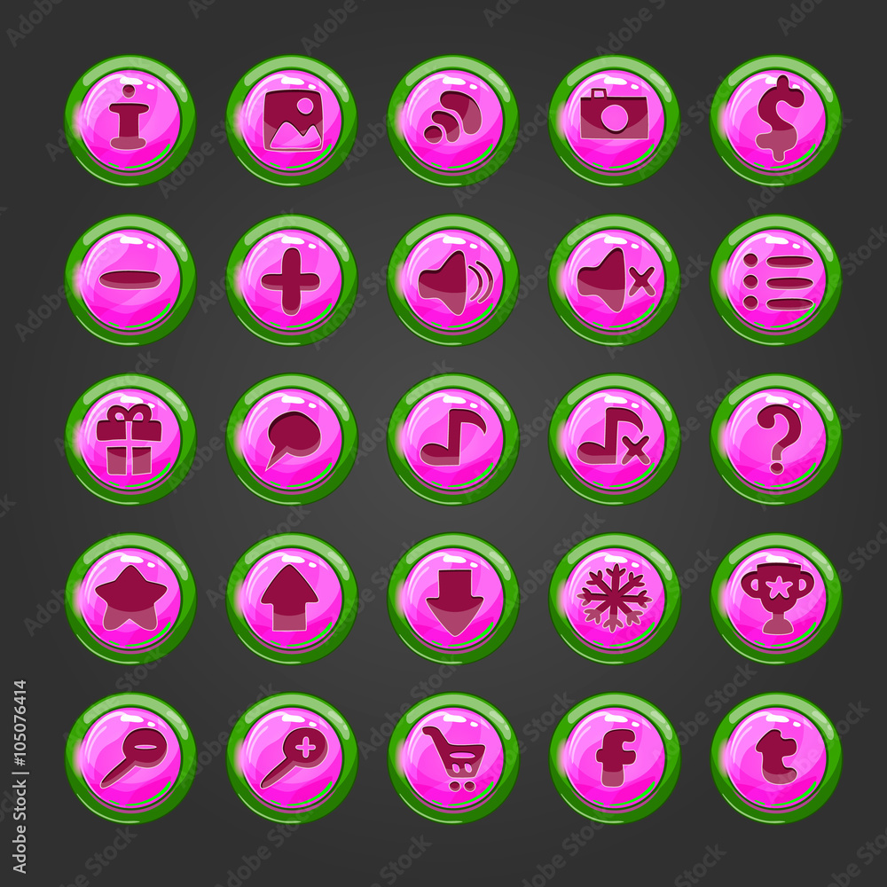 Big set of vector button for game design-7 Big set of vector button for game design-7