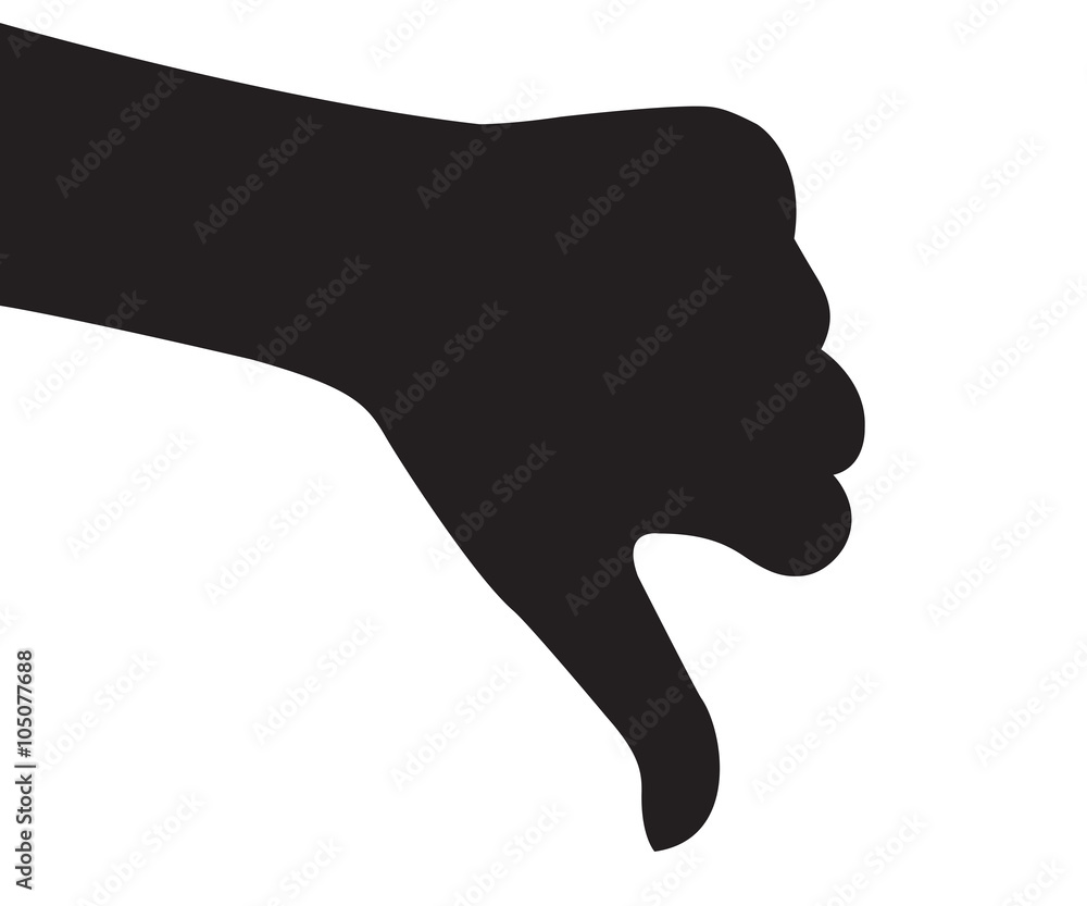 Hand Silhouettes on the white background Hand Silhouettes on the white background