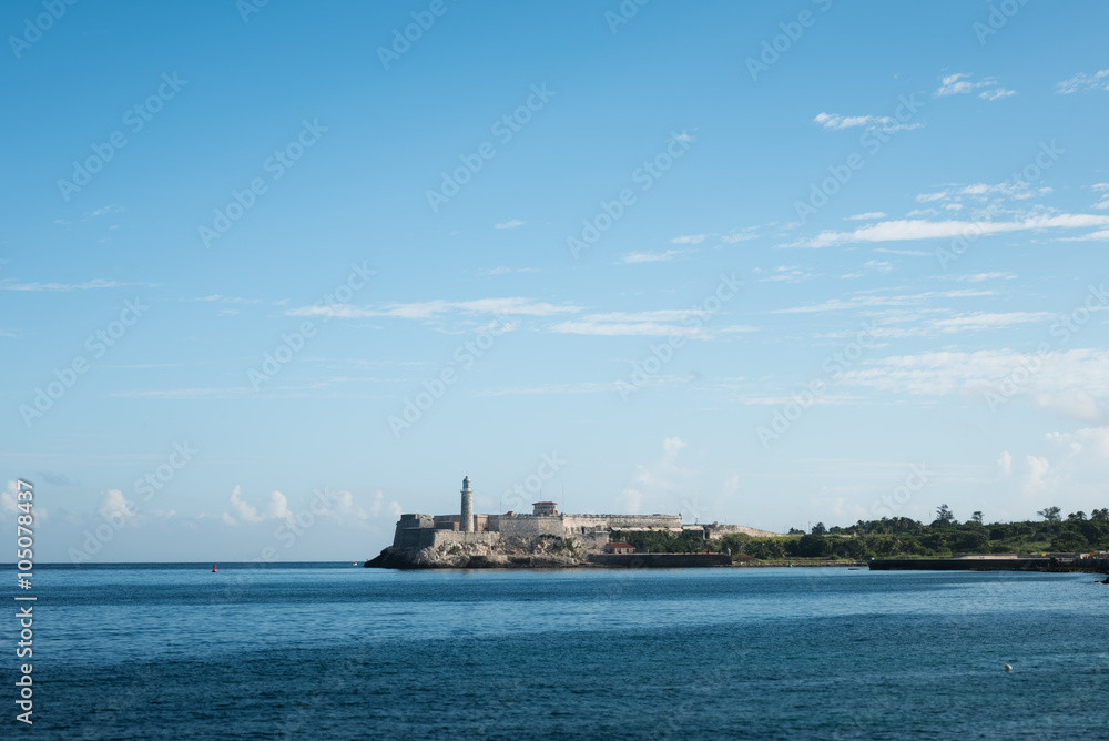 Morro Castle and it's tower in Havana Cuba