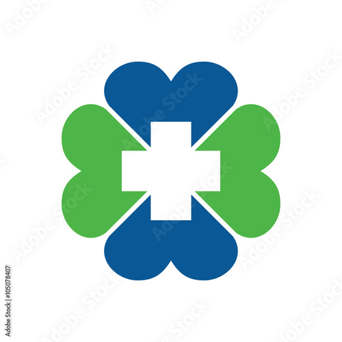 Cloverleaf Cross Health Medicine Simple Icon