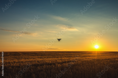 Varna, Bulgaria - June 23 ,2015: Flying drone quadcopter Dji Pha