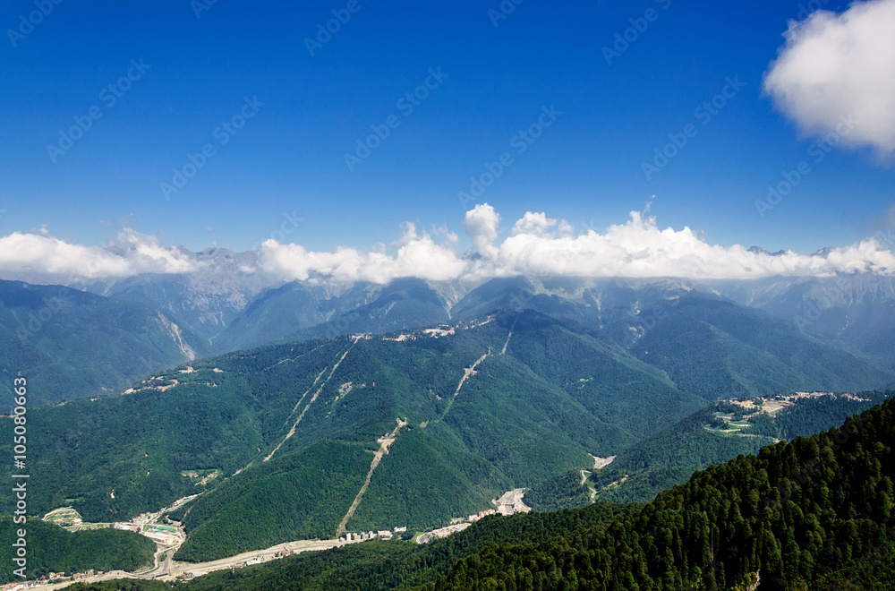 Caucasus Mountains in Krasnaya Polyana Caucasus Mountains in Krasnaya Polyana