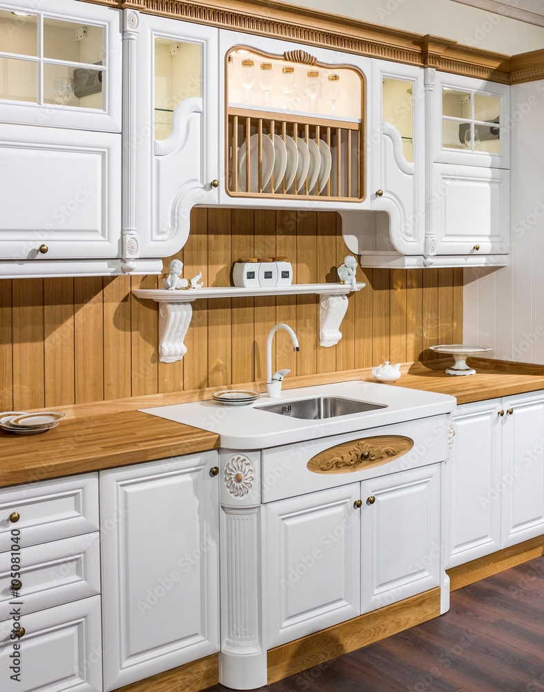 Fototapeta premium The interior of rural kitchen. Provence style