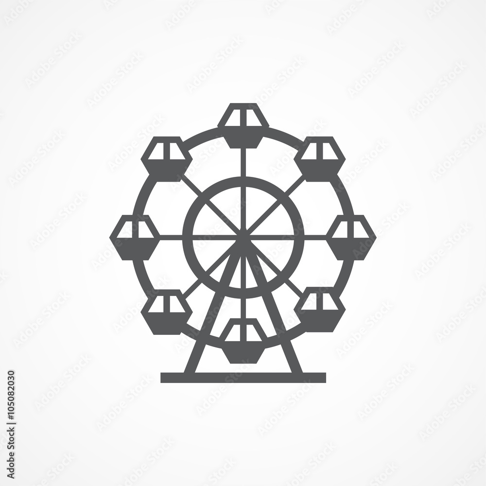 Fototapeta premium Ferris Wheel Icon