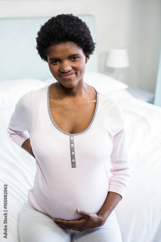 Pregnant woman with back pain Pregnant woman with back pain