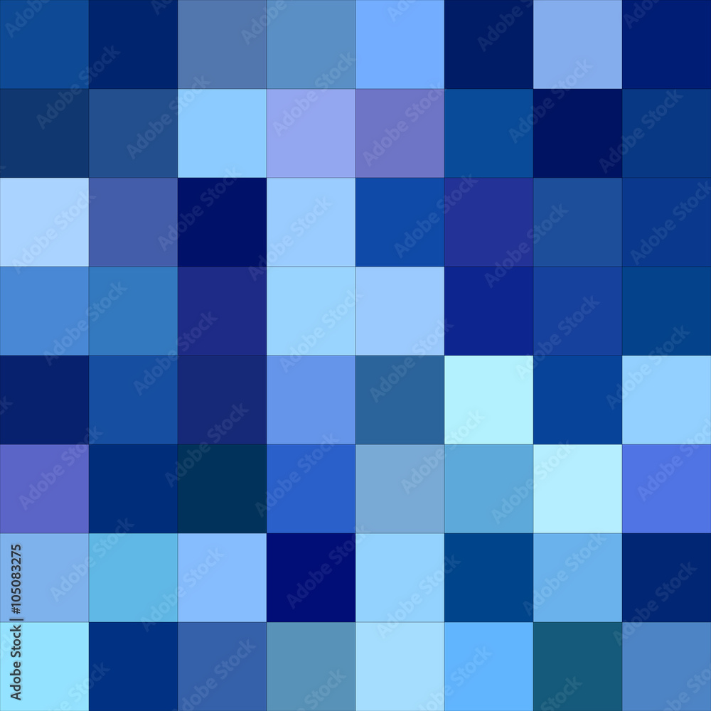 Blue color square mosaic background design