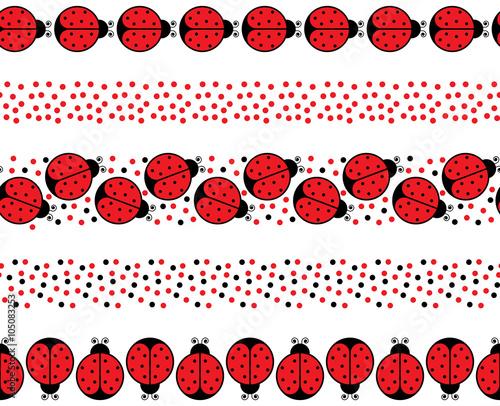 Ladybugs borders