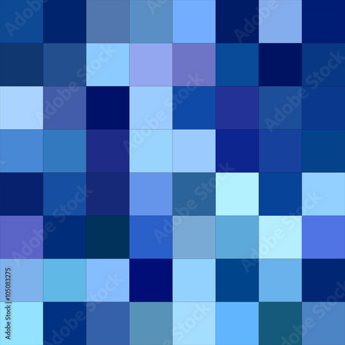 Blue color square mosaic background design