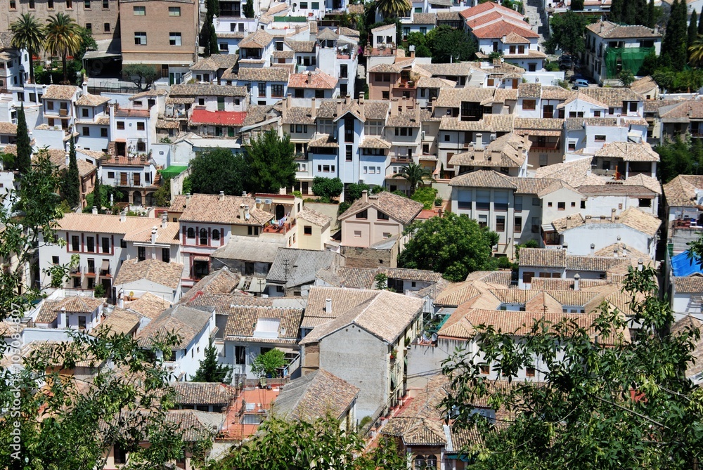 Granada city rooftops.