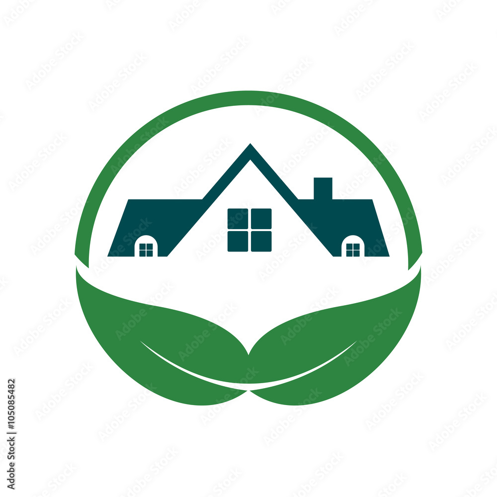 Fresh Green Garden House Icon Template Fresh Green Garden House Icon Template