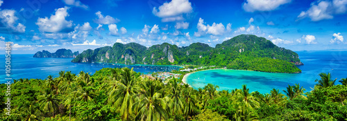 Panorama of tropical islands photo