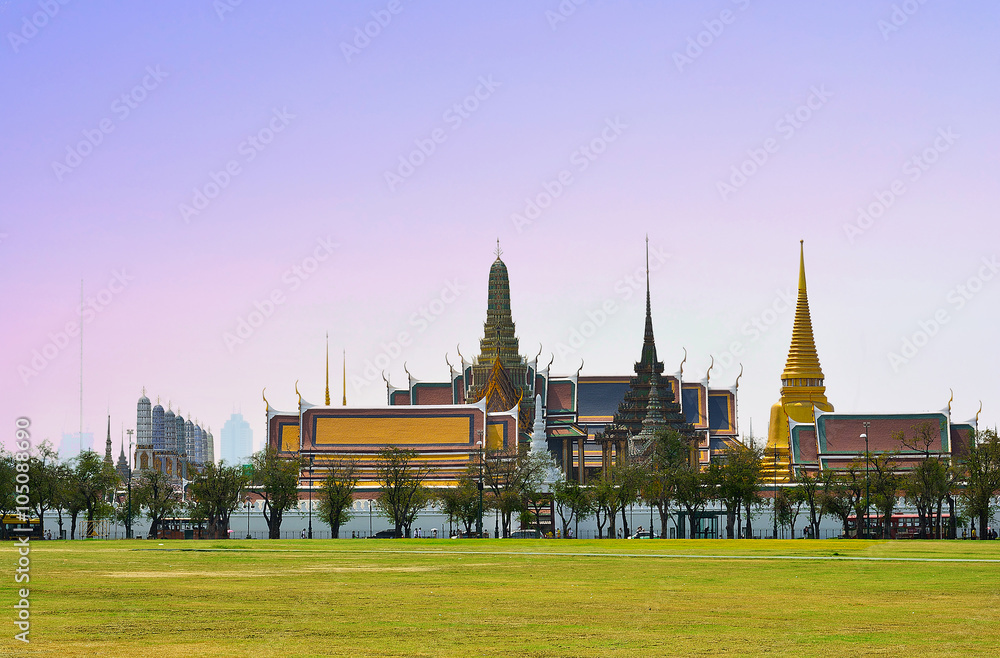 twilight Wat pra kaew and Grand palace ,Bangkok,Thailand