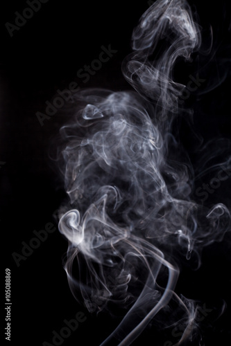 Fototapeta Naklejka Na Ścianę i Meble -  Blue smoke on a black background.